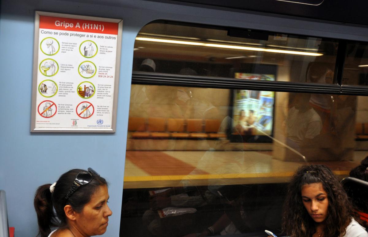 Affiche de prévention contre la grippe A (H1N1).