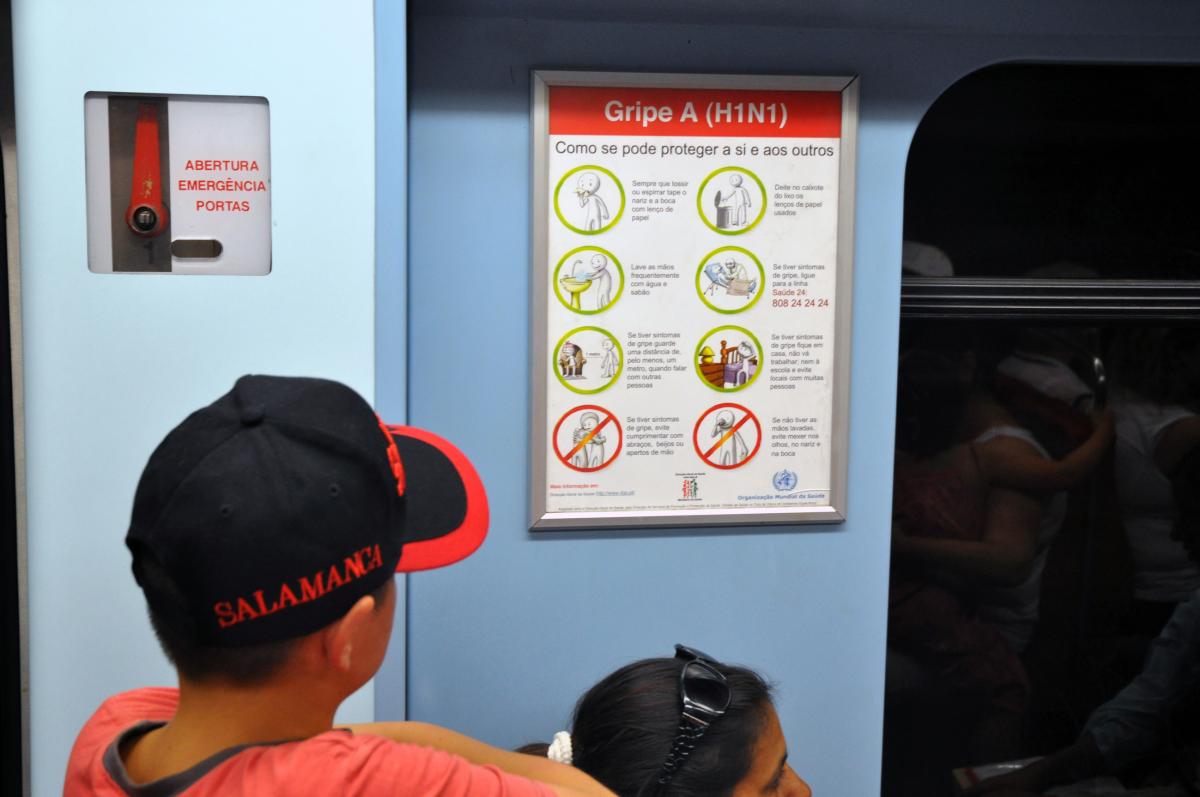 Affiche de prévention contre la grippe A (H1N1).