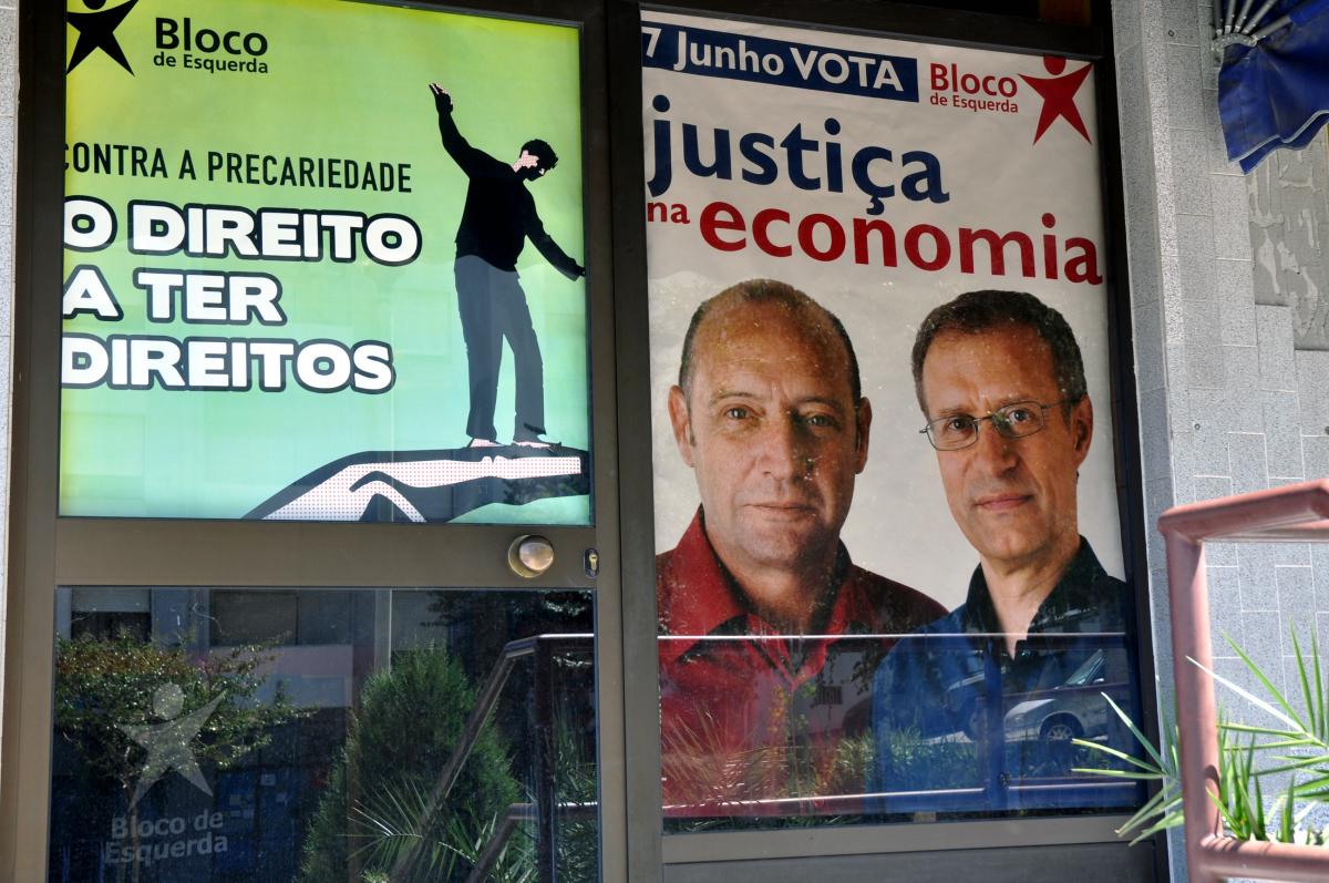 Affiches électorales du bloc de gauche portugais.