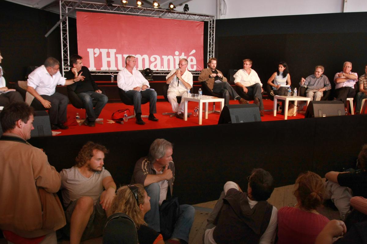 Tribune de débat à la fête de l'Humanité