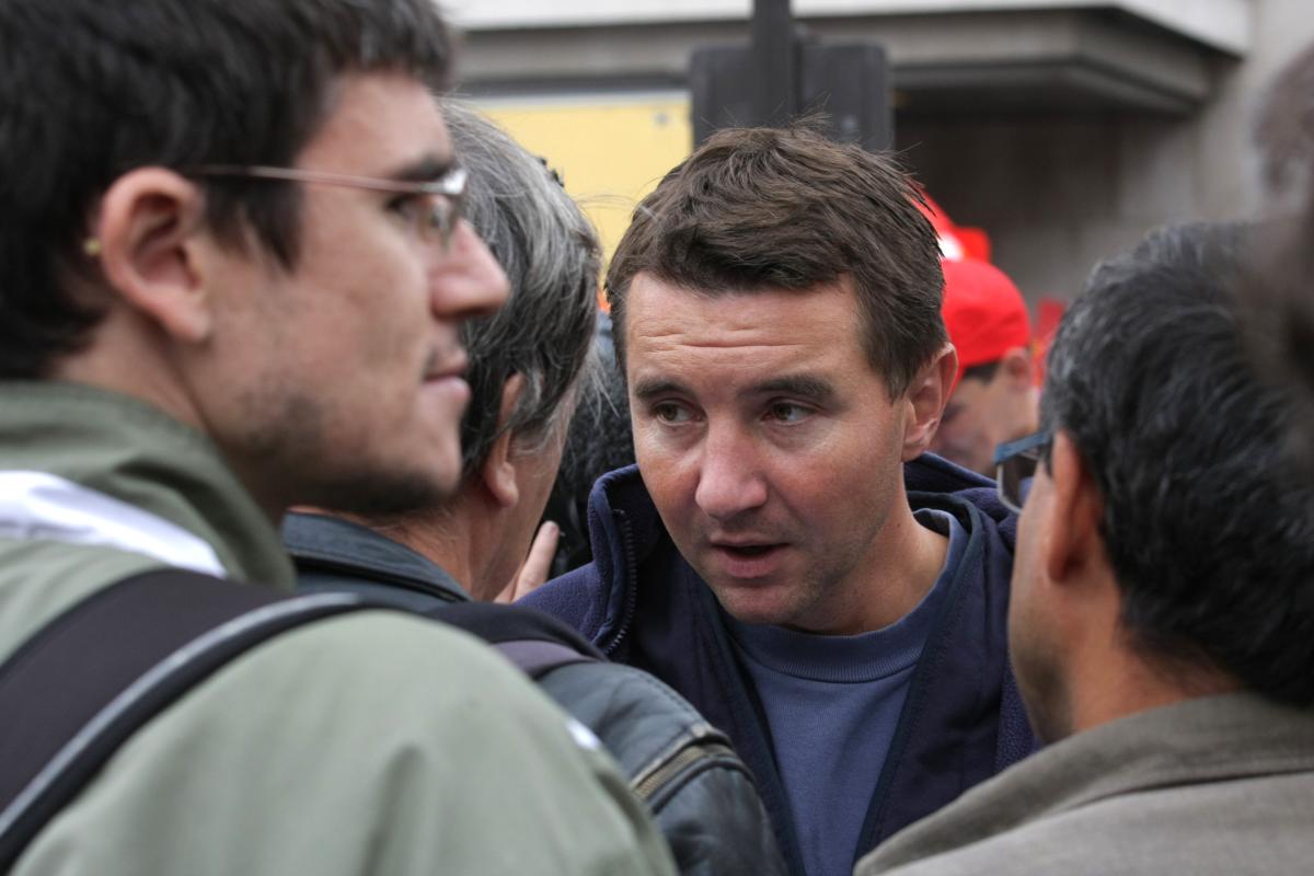 Olivier Besancenot place de la Bourse