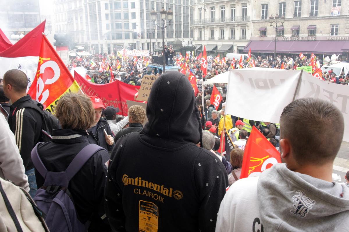 meeting devant la Bourse