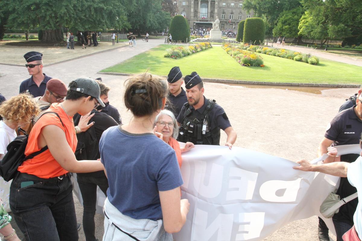 Action de soutien à Nael à Strasbourg et répression rapide