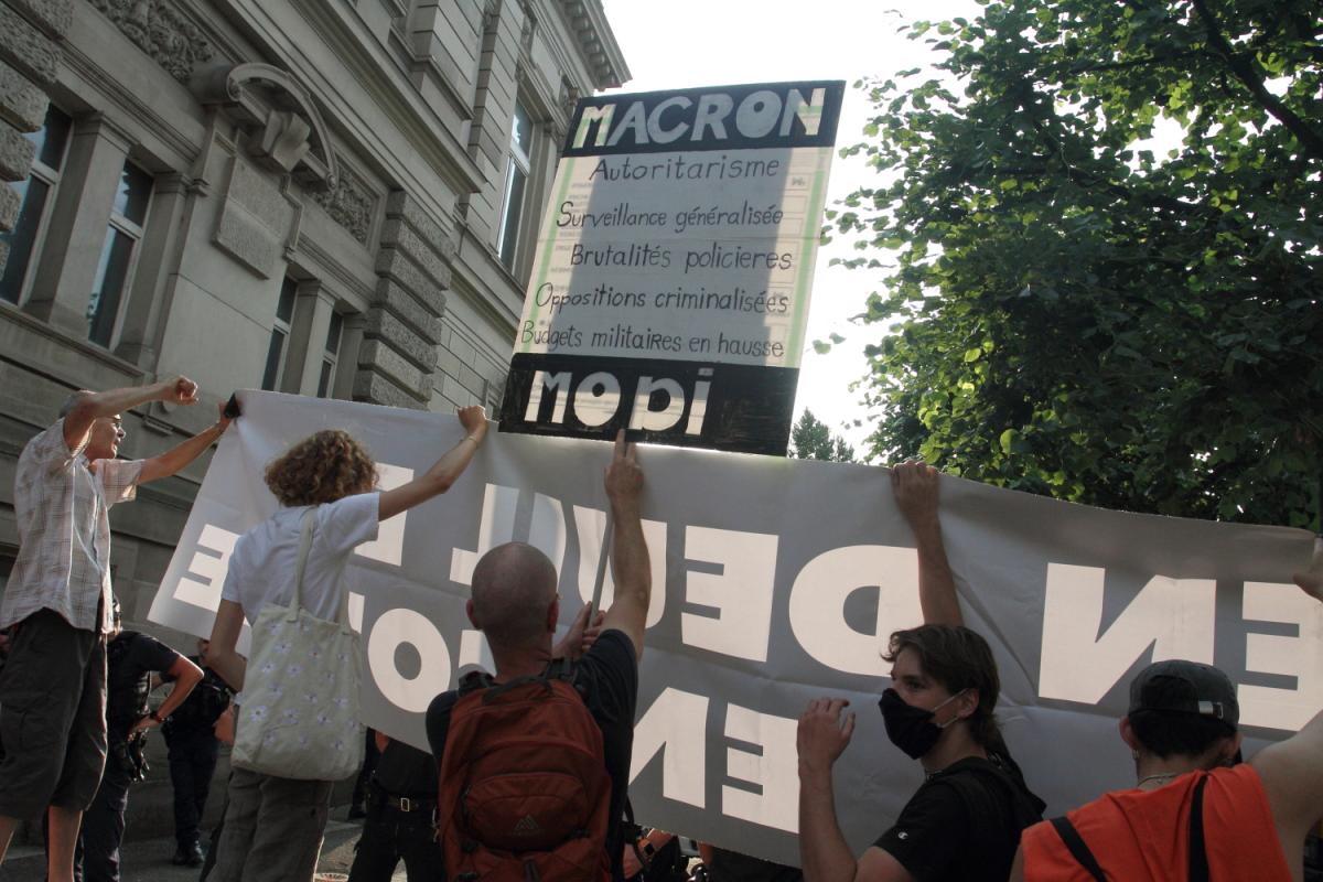 Action de soutien à Nael à Strasbourg et répression rapide