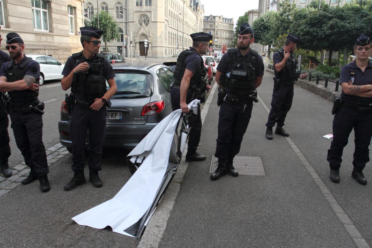 Action de soutien à Nael à Strasbourg et répression rapide