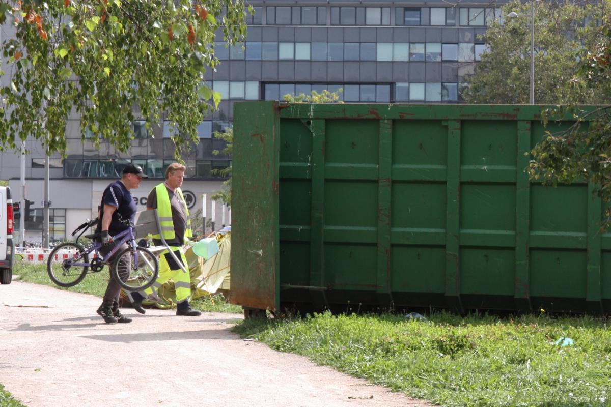 La préfecture fait évacuer le camp de migrant.e.s par les CRS  le 17 août