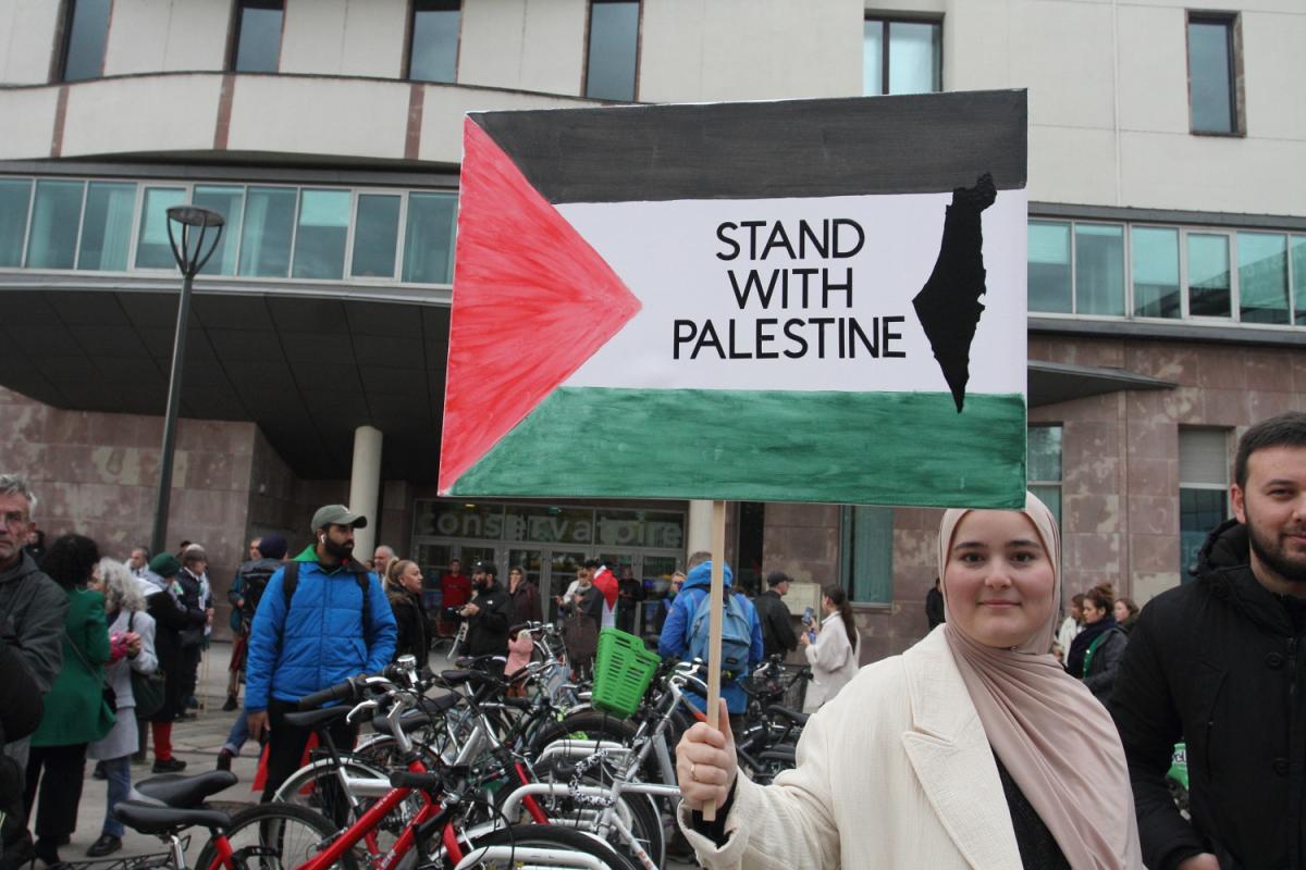 Manifestation pour un cessez-le-feu immédiat à Gaza et une halte au massacre