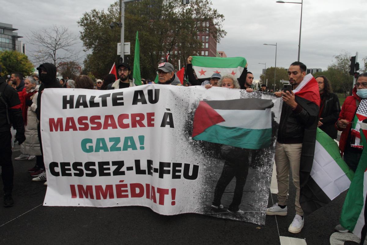 Manifestation pour un cessez-le-feu immédiat à Gaza et une halte au massacre