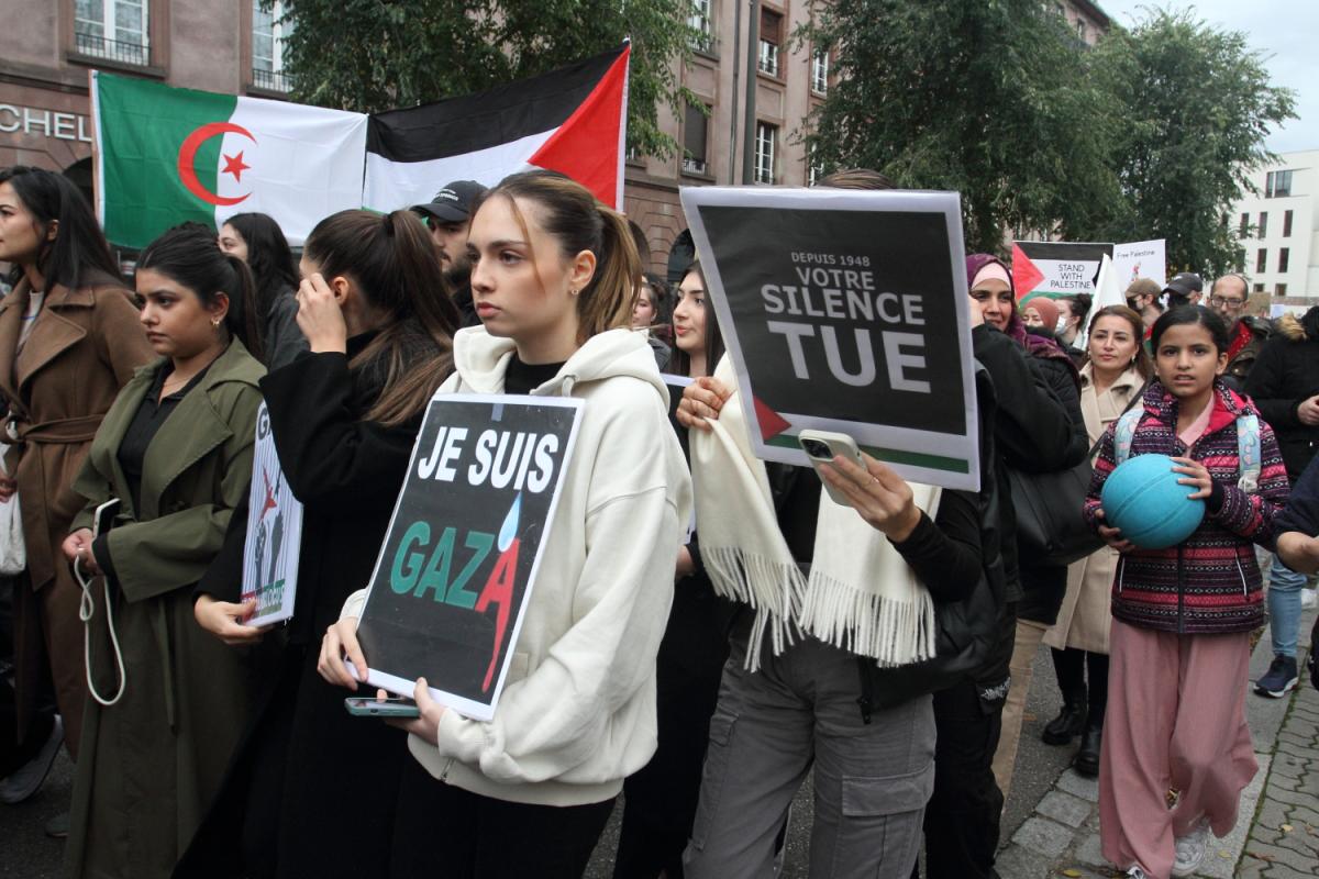 Manifestation pour un cessez-le-feu immédiat à Gaza et une halte au massacre