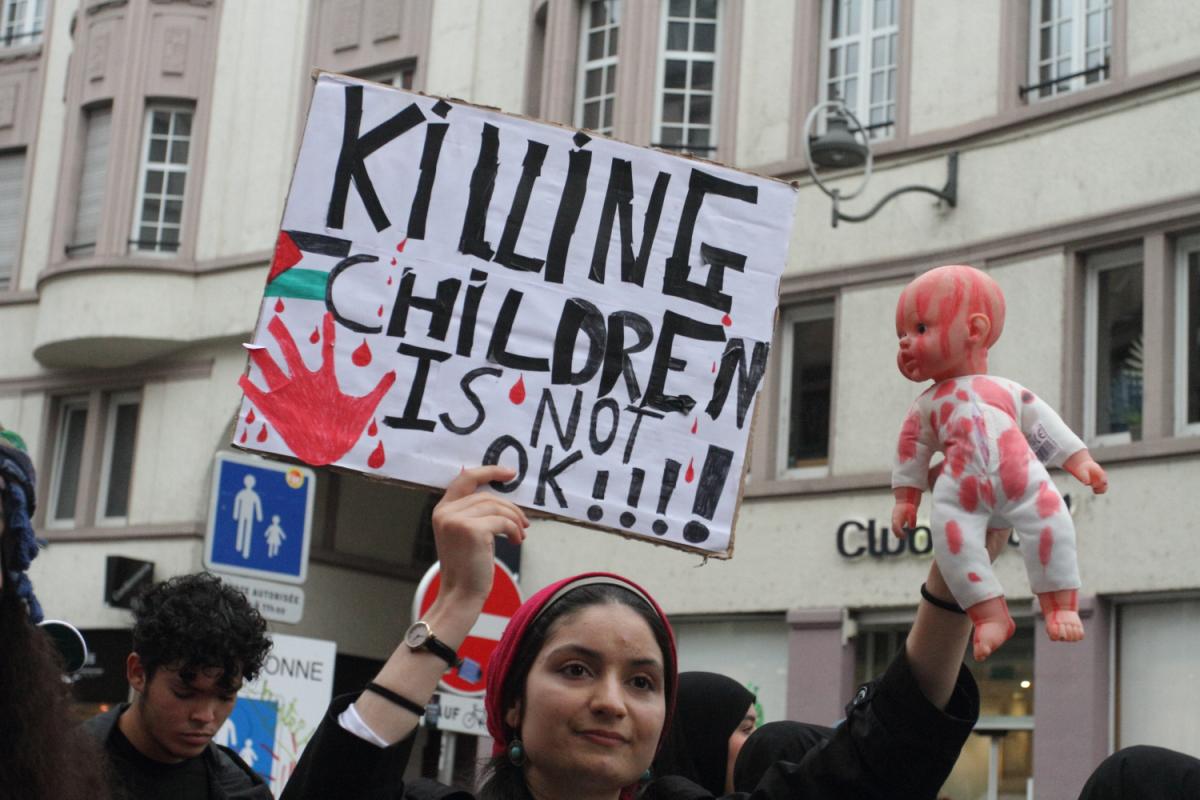 Manifestation pour un cessez-le-feu immédiat à Gaza et une halte au massacre