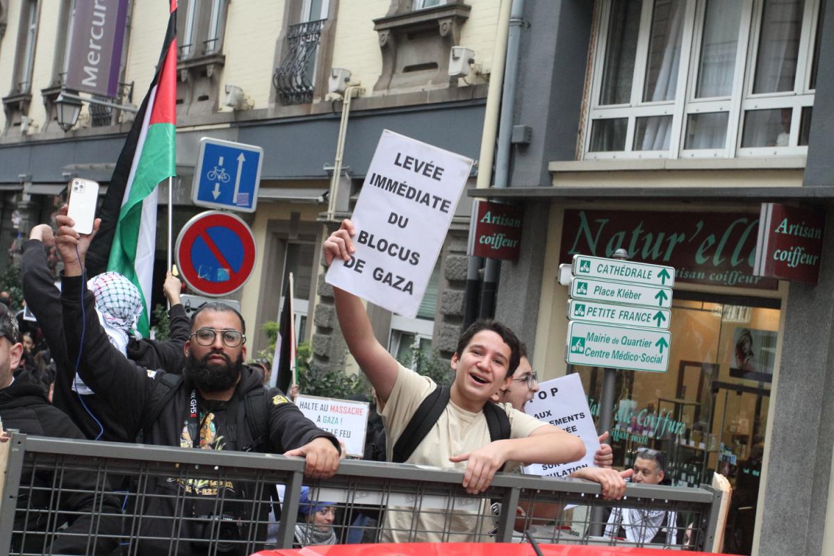 Manifestation pour un cessez-le-feu immédiat à Gaza et une halte au massacre