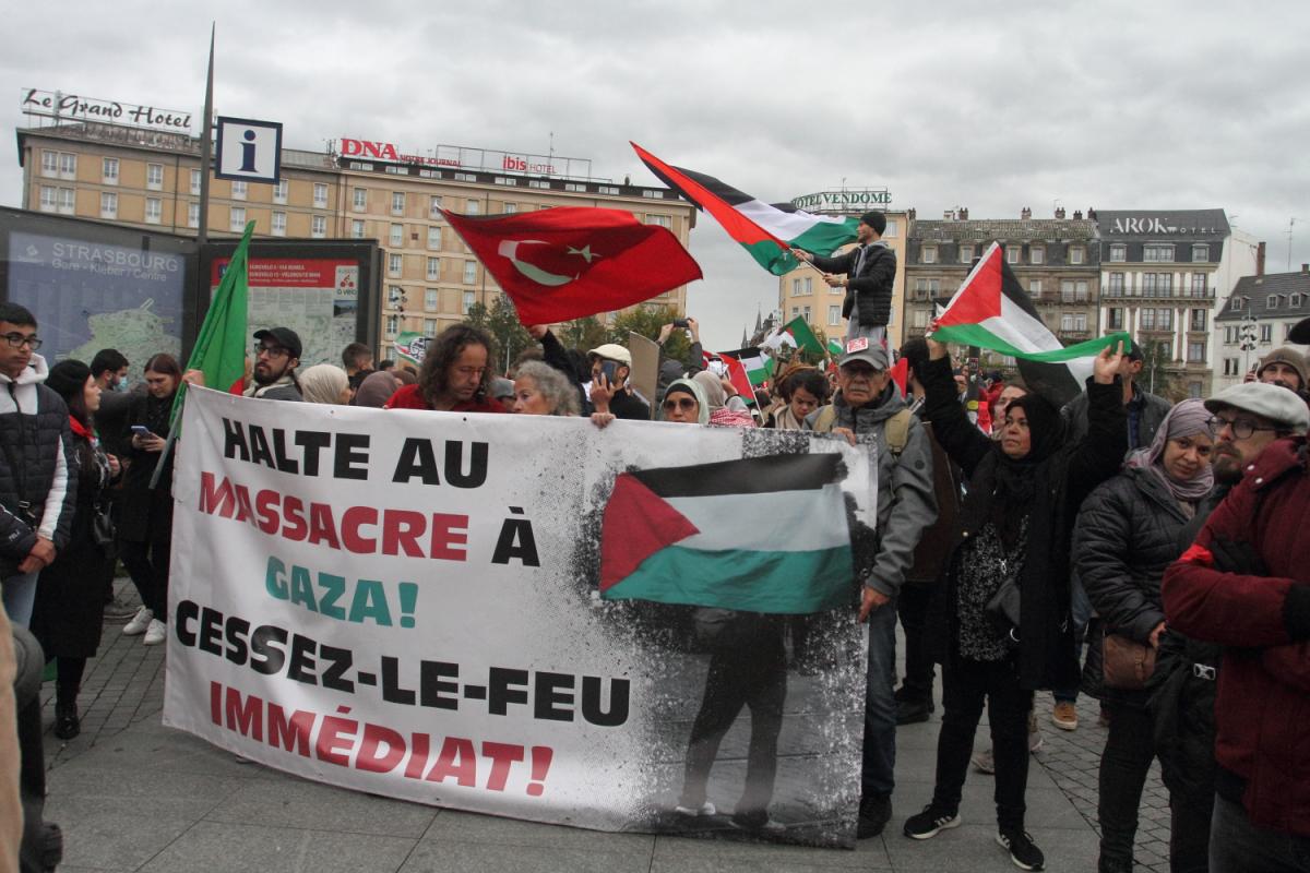 Manifestation pour un cessez-le-feu immédiat à Gaza et une halte au massacre