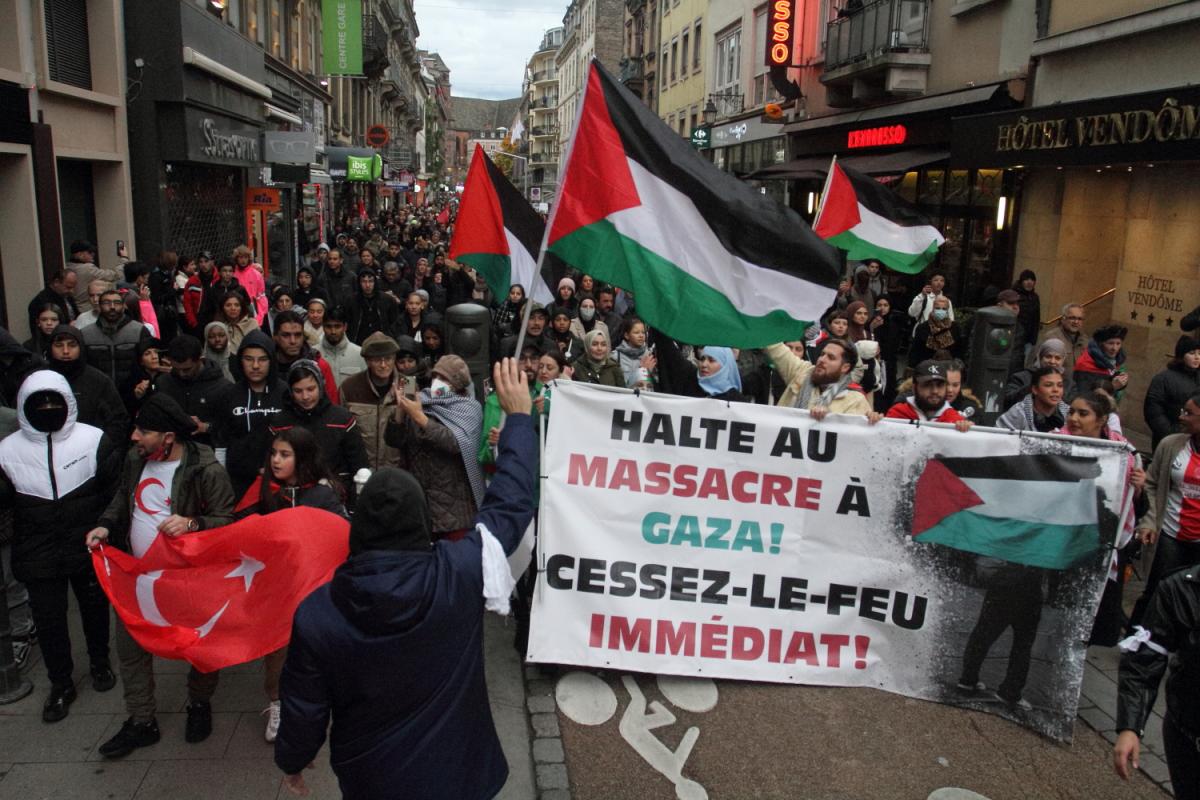 Manifestation pour demander un cessez-le-feu-immédiat à Gaza