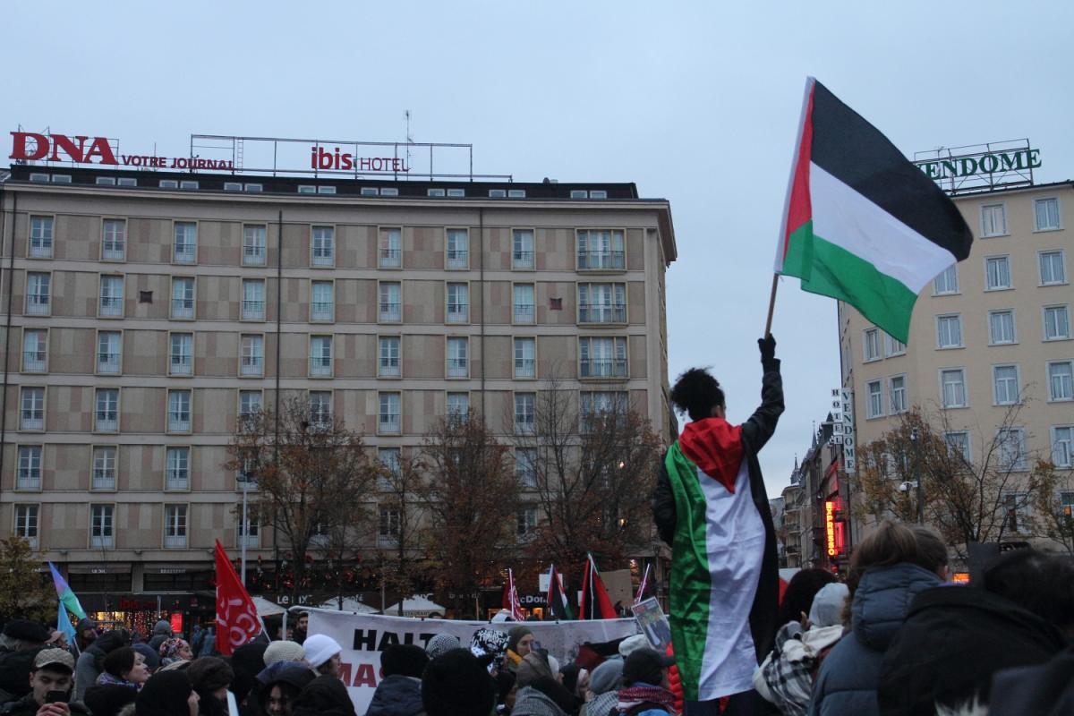 Manifestation pour demander un cessez-le-feu immédiat à Gaza