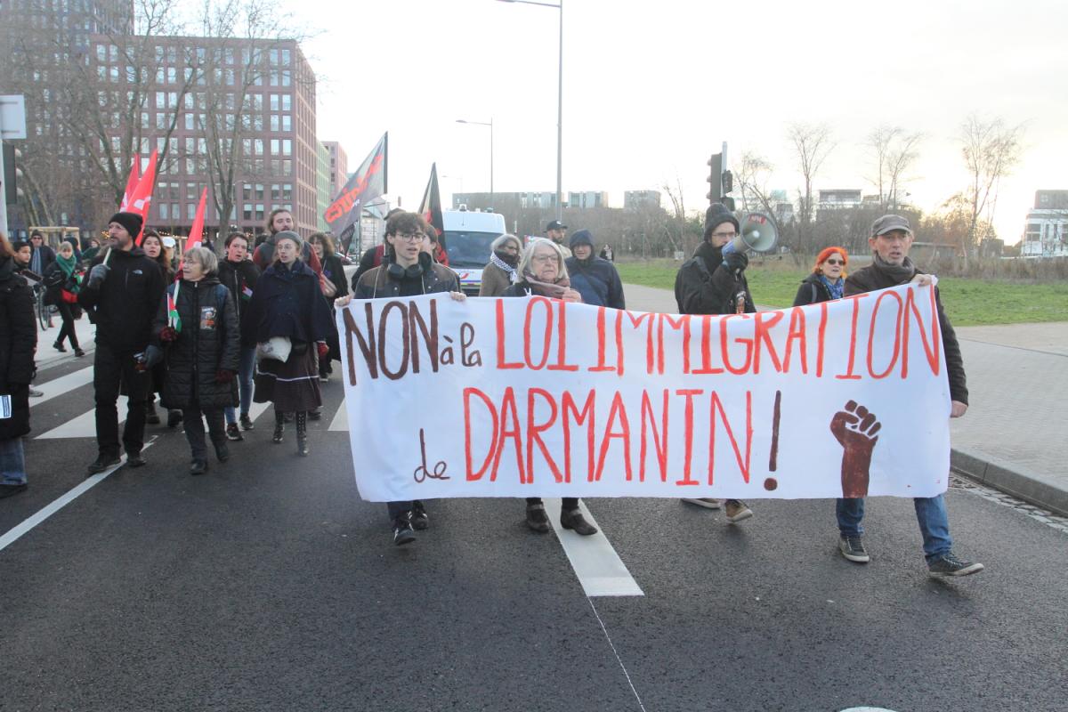 Manifestation conjointe contre la loi Darmanin et de soutien à la Palestine