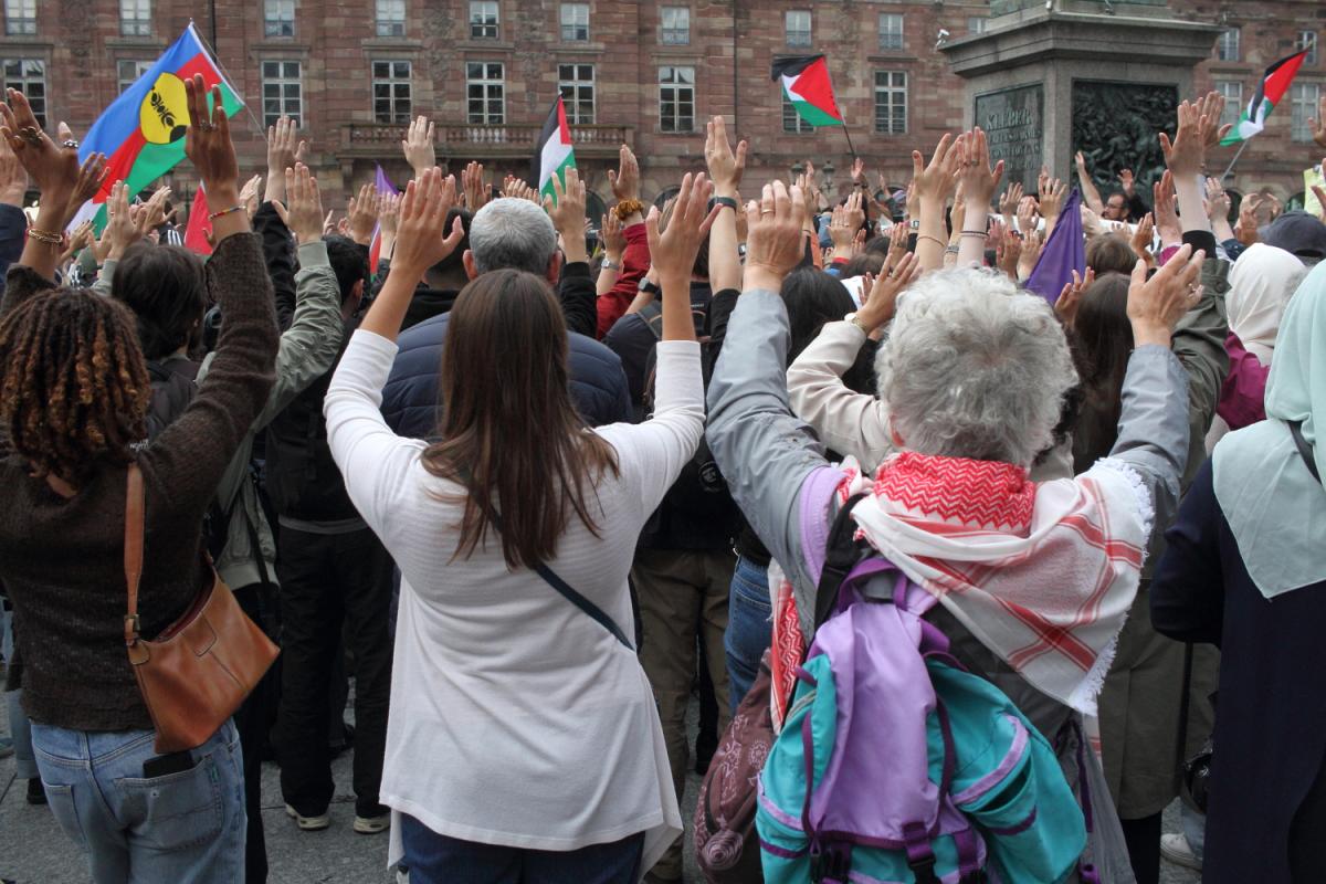 Rassemblement pour dénoncer le crime de l'armée israélienne perpétré à Rafah