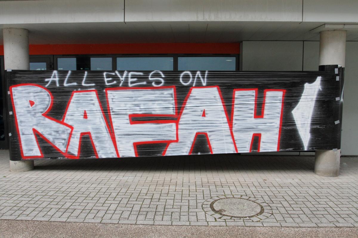 Manifestation pour dénoncer les massacres à Rafah