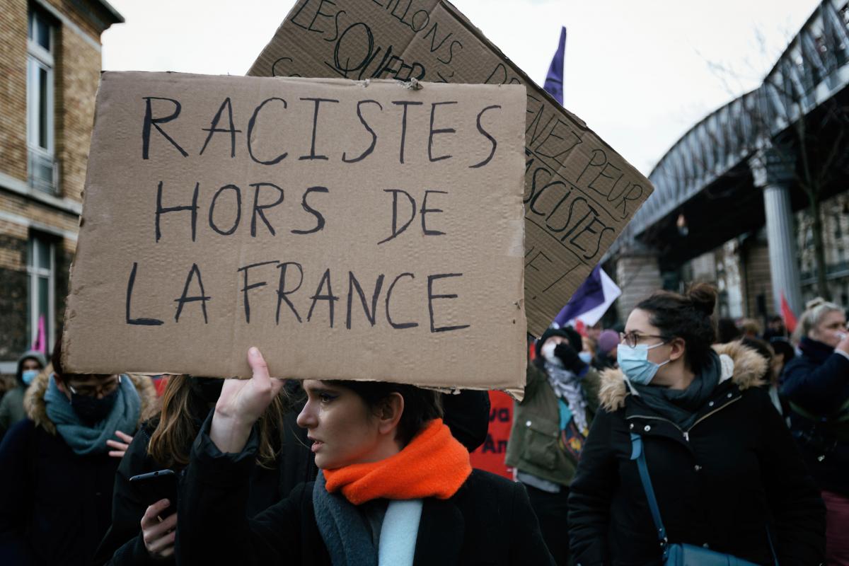 FRANCE - SOCIAL - DEMONSTRATION AGAINST ERIC ZEMMOUR PRESIDENTIAL MEETING IN PARIS