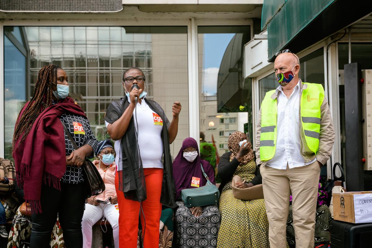 FRANCE - SOCIAL - DEMONSTRATION - RALLY IN SUPPORT OF IBIS WORKERS ON STRIKE