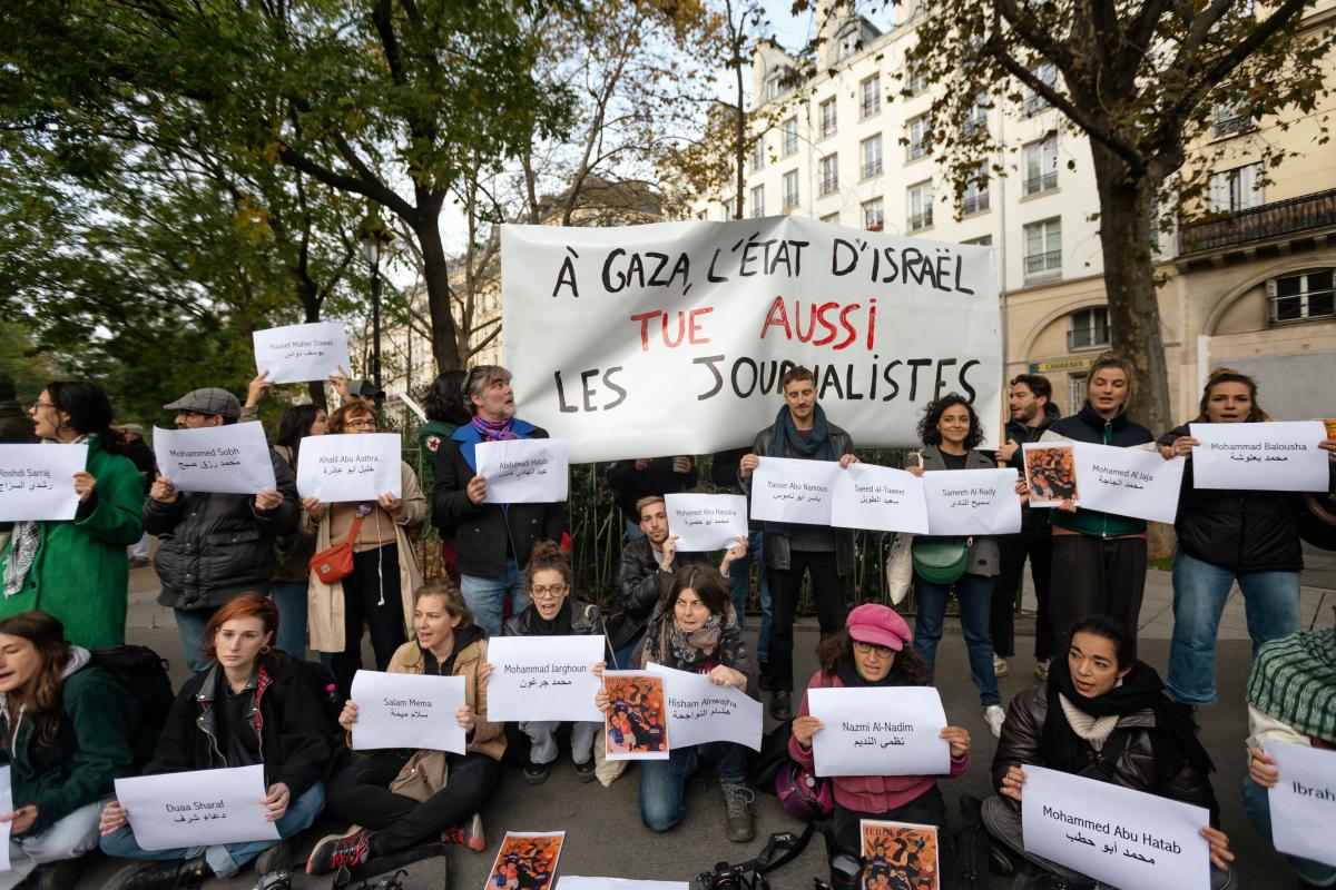 FRANCE - SOCIAL - DEMONSTRATION IN SUPPORT OF THE PALESTINIAN PEOPLE