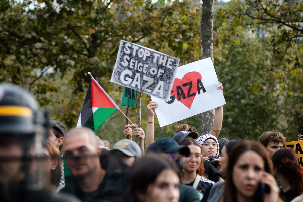 FRANCE - SOCIAL - BANNED RALLY IN SUPPORT OF THE PALESTINIAN PEOPLE