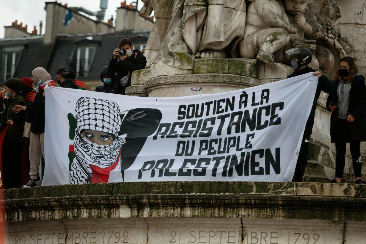 FRANCE - SOCIAL - RALLY IN SUPPORT OF PALESTINIAN PEOPLE