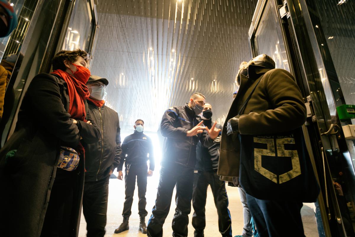 FRANCE - SOCIAL - DEMONSTRATION - CULTURE - OCCUPATION OF PARIS PHILHARMONIC AGAINST CLOSURE OF CULTURAL VENUES