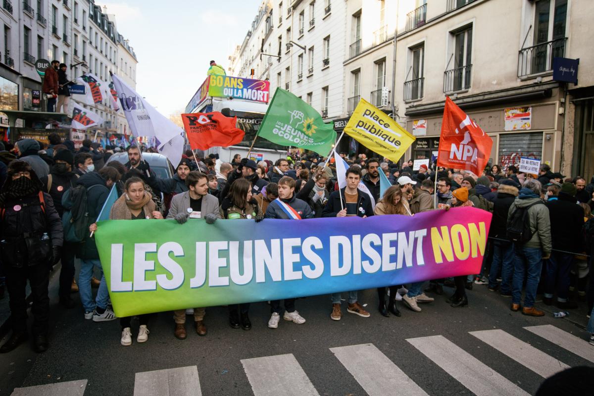 FRANCE - SOCIAL - YOUTH ORGANISATONS MARCH AGAINST PENSION REFORM