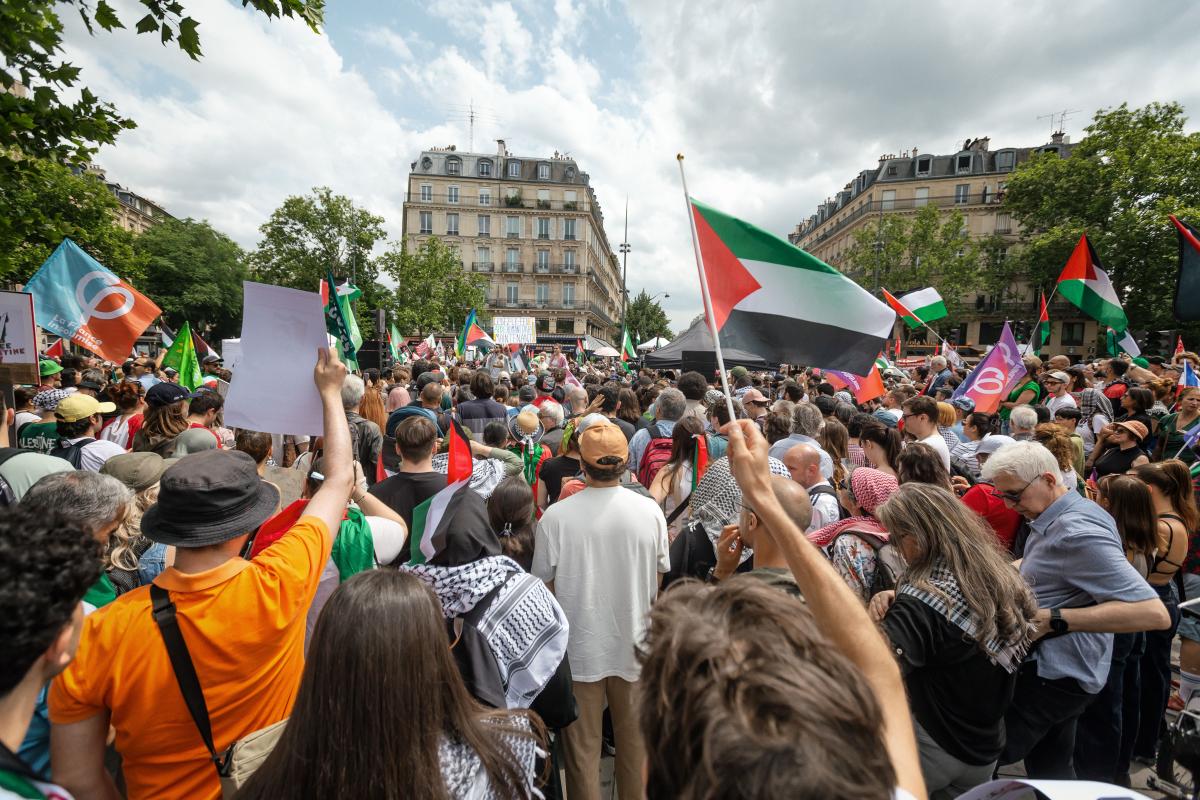 FRANCE - SOCIAL - DEMONSTRATION IN SUPPORT OF PALESTINIAN PEOPLE