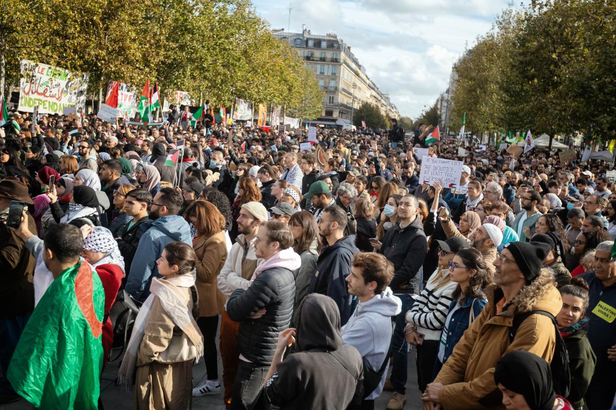 FRANCE - SOCIAL - RALLY IN SUPPORT OF THE PALESTINIAN PEOPLE