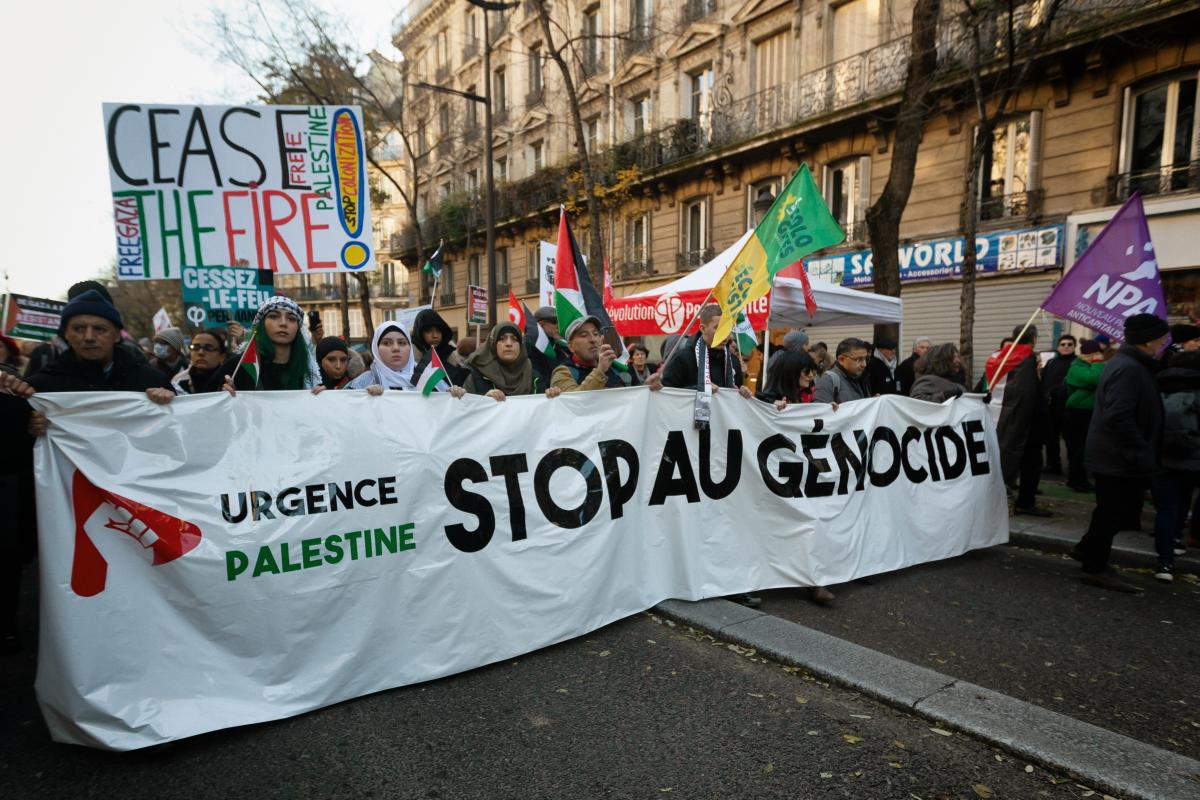 FRANCE - SOCIAL - DEMONSTRATION IN SUPPORT OF THE PALESTINIAN PEOPLE