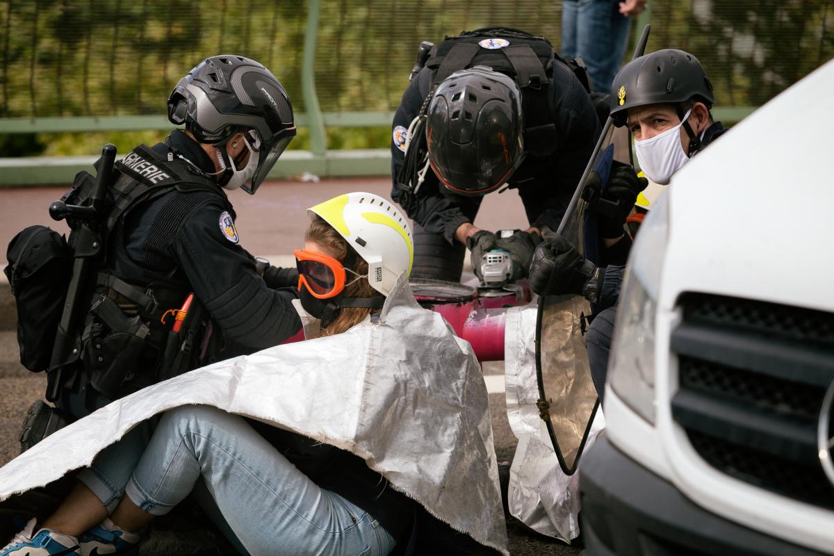 FRANCE - SOCIAL - DEMONSTRATION - XR ACTION AGAINST LUBRIZOL IN ROUEN