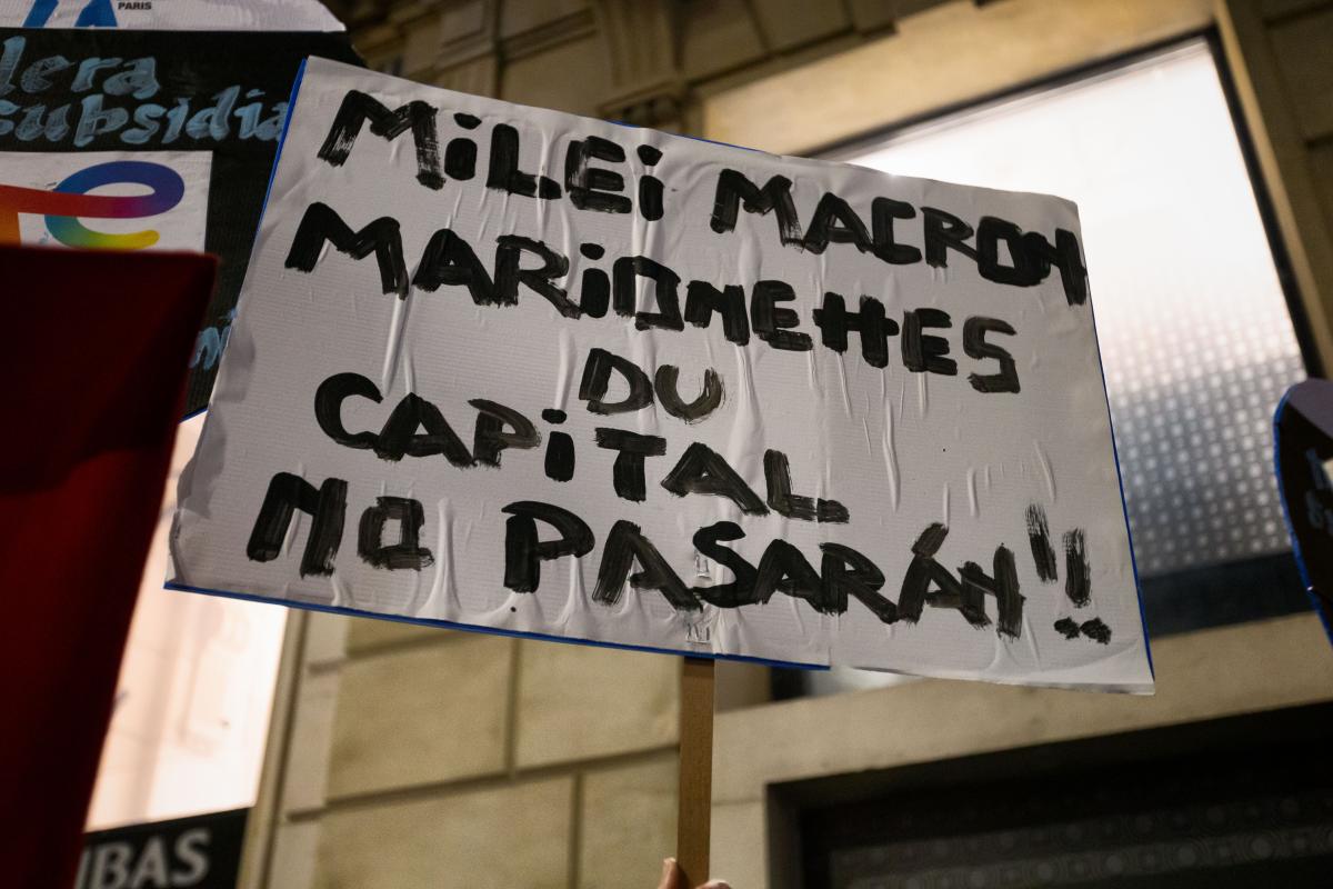 FRANCE - SOCIAL - RALLY IN SUPPORT OF GENERAL STRIKE IN ARGENTINE