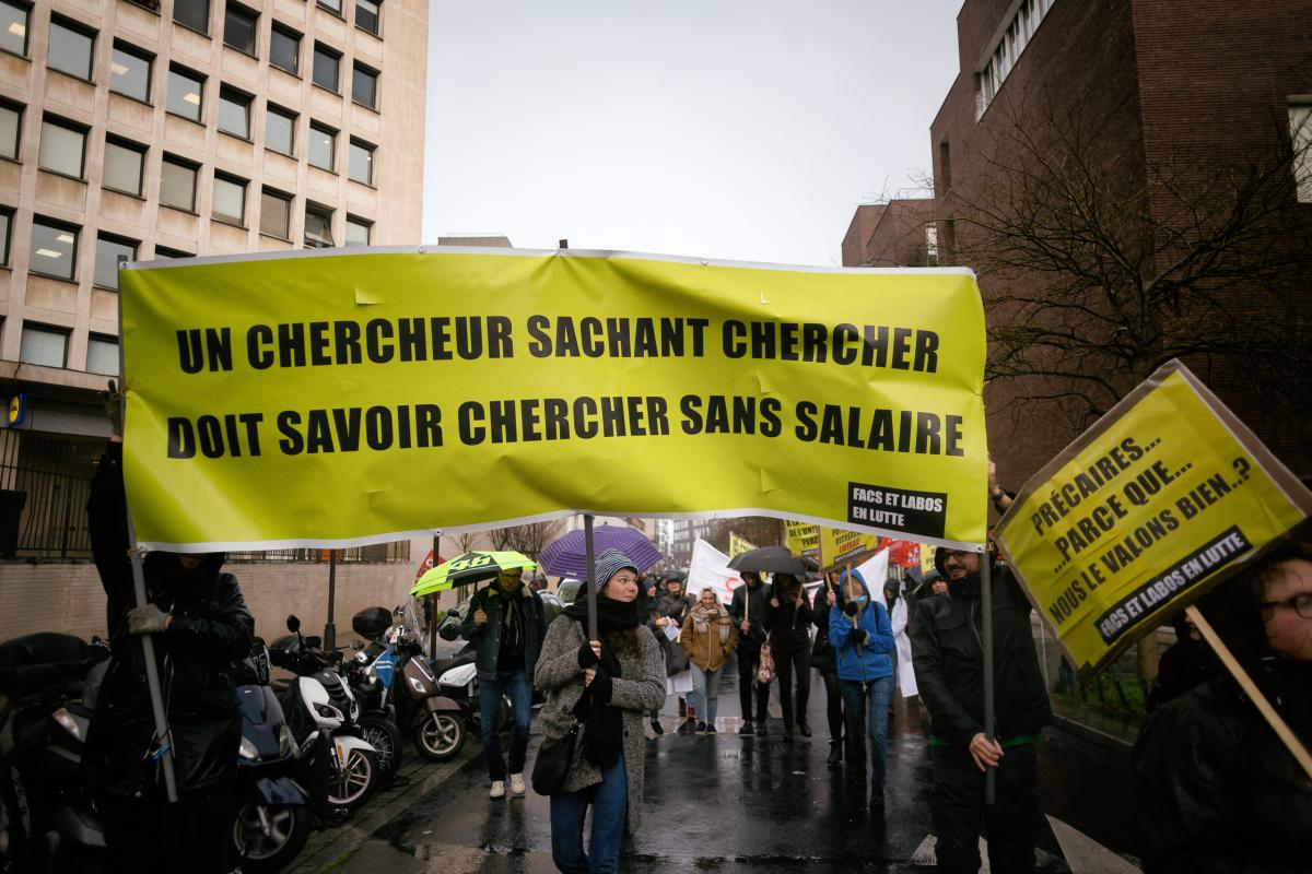 FRANCE - POLITICS - SOCIAL - DEMO - UNIVERSITY'S DEMONSTATION AGAINST PENSION REFORM AND LPPRS LAW