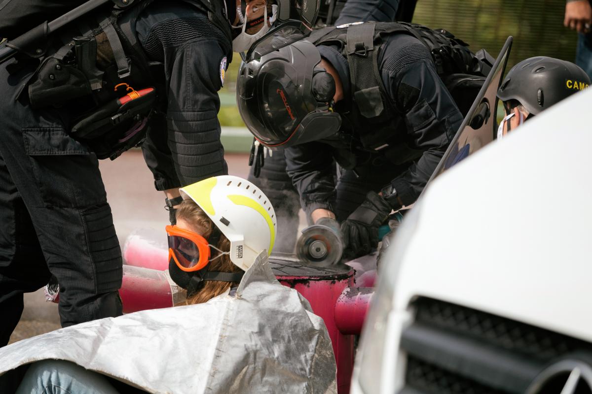 FRANCE - SOCIAL - DEMONSTRATION - XR ACTION AGAINST LUBRIZOL IN ROUEN