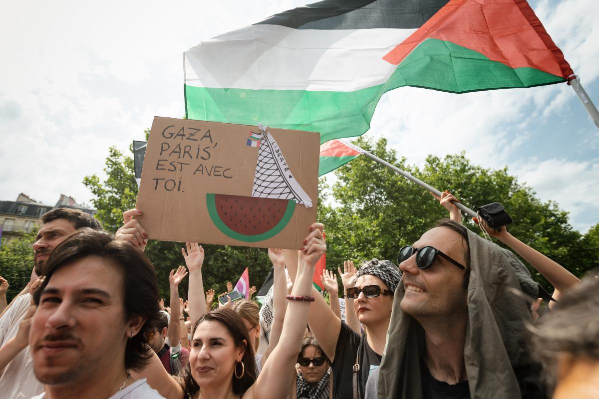 FRANCE - SOCIAL - DEMONSTRATION IN SUPPORT OF PALESTINIAN PEOPLE