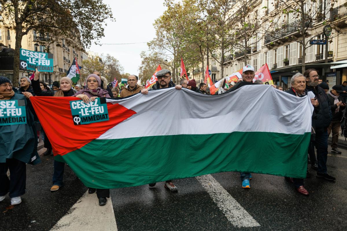 FRANCE - SOCIAL - DEMONSTRATION IN SUPPORT OF THE PALESTINIAN PEOPLE