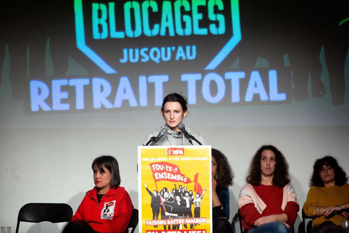 FRANCE - POLITICS - FRANCE - NPA MEETING AGAINST PENSION REFORM