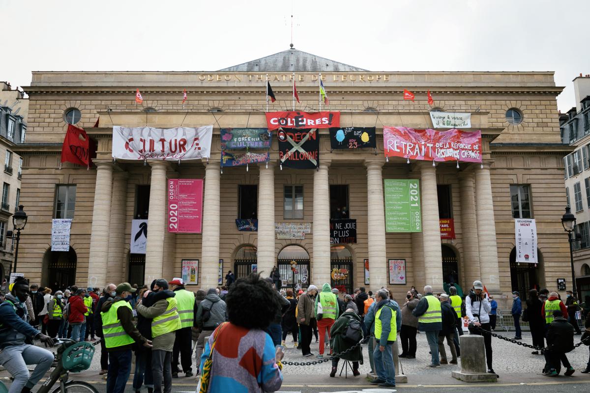 FRANCE - SOCIAL - DEMONSTRATION - AGORA OF ODEON OCCUPANTS WITH IBIS CHAMBERMAIDS