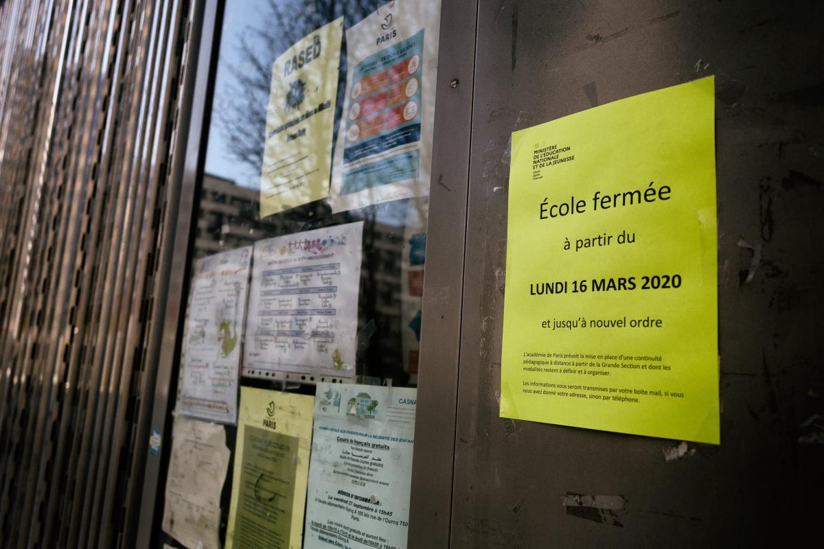 FRANCE - SOCIAL - HEALTH - CORONAVIRUS - SCHOOL CLOSED