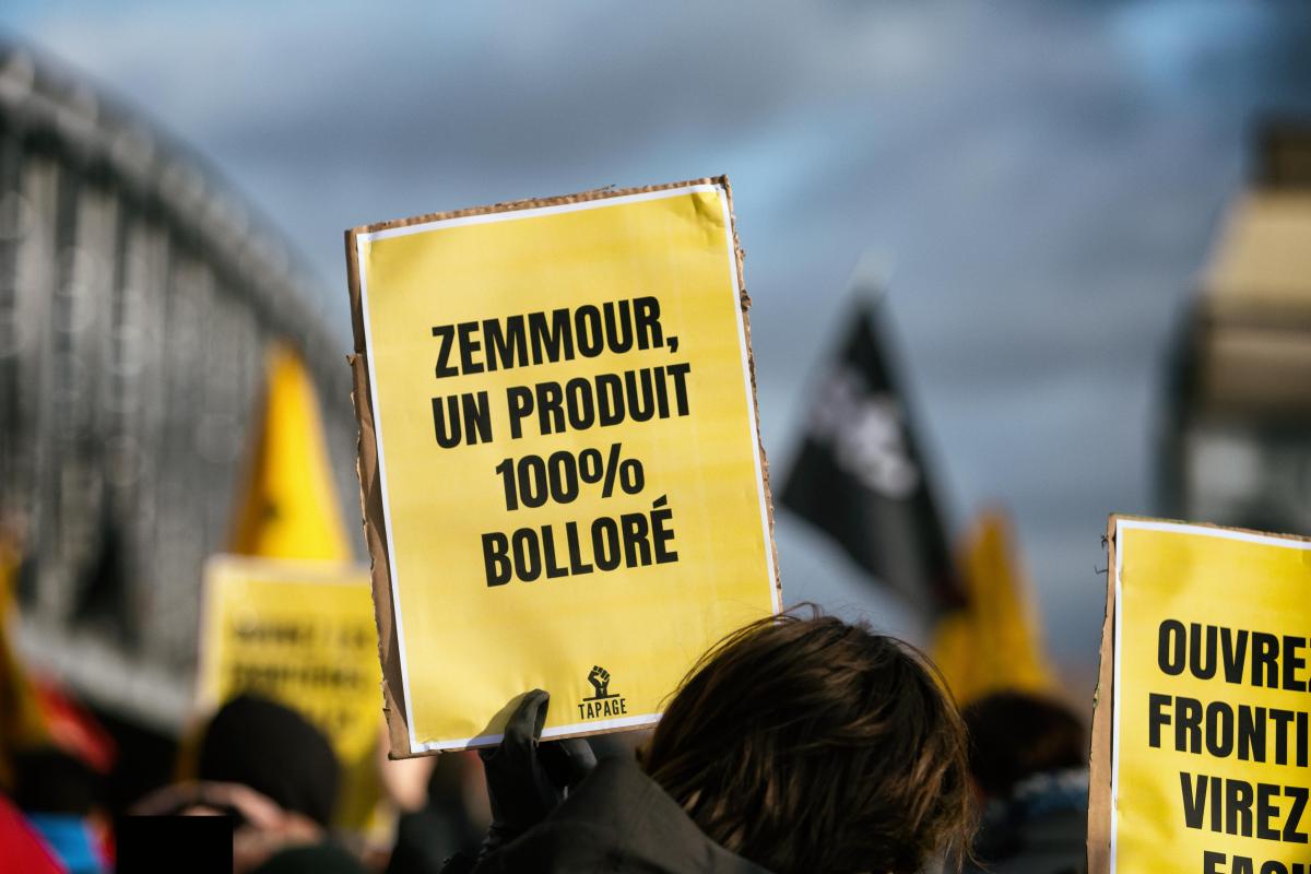 FRANCE - SOCIAL - DEMONSTRATION AGAINST ERIC ZEMMOUR PRESIDENTIAL MEETING IN PARIS