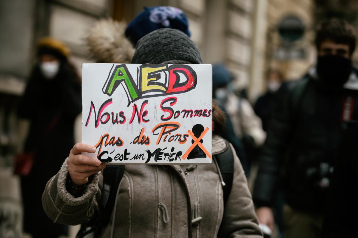 FRANCE - SOCIAL - DEMONSTRATION OF EDUCATION WORKERS AND STUDENTS