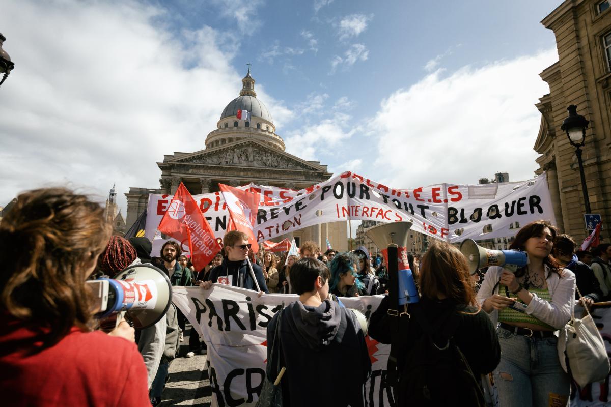 FRANCE - SOCIAL - STUDENTS DEMONSTRATION AGAINST FASCIST ACTIONS
