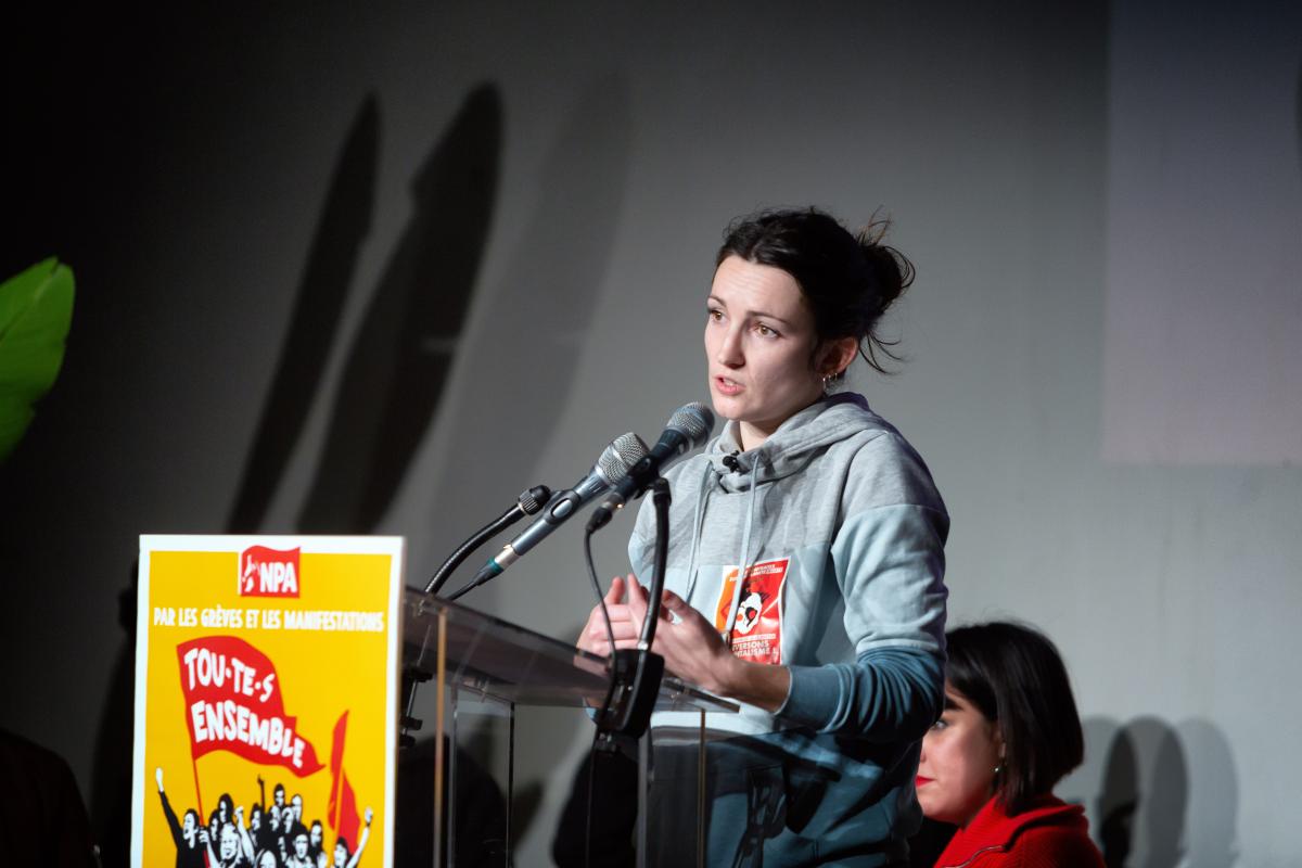FRANCE - POLITICS - FRANCE - NPA MEETING AGAINST PENSION REFORM
