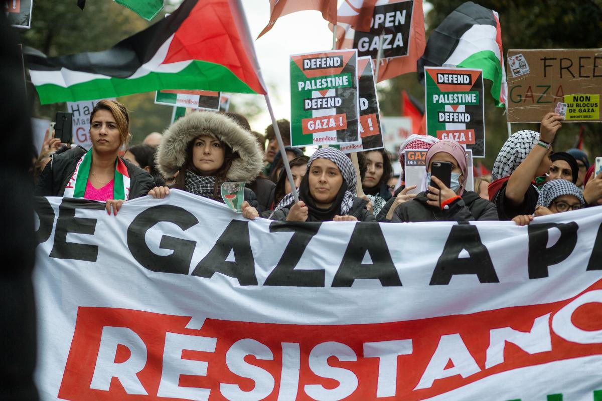 FRANCE - SOCIAL - DEMONSTRATION IN SUPPORT OF THE PALESTINIAN PEOPLE