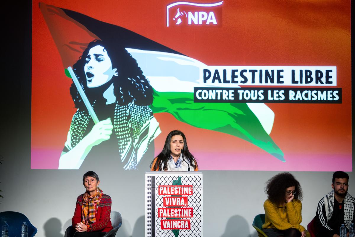 FRANCE - POLITICS - FRANCE - NPA MEETING IN SUPPORT OF PALESTINE