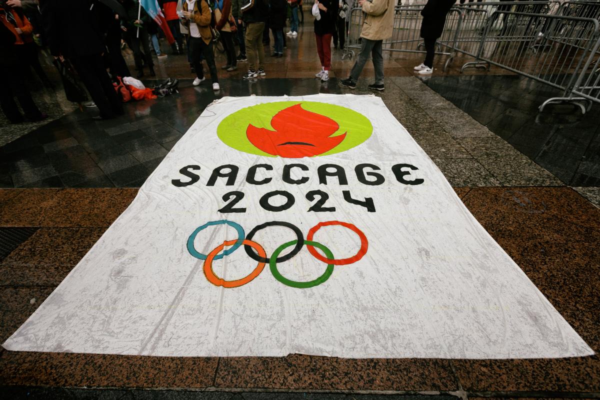 FRANCE - SOCIAL - DEMONSTRATION - RALLY AGAINST 2024 OLYMPIQUES GAMES IN PARIS