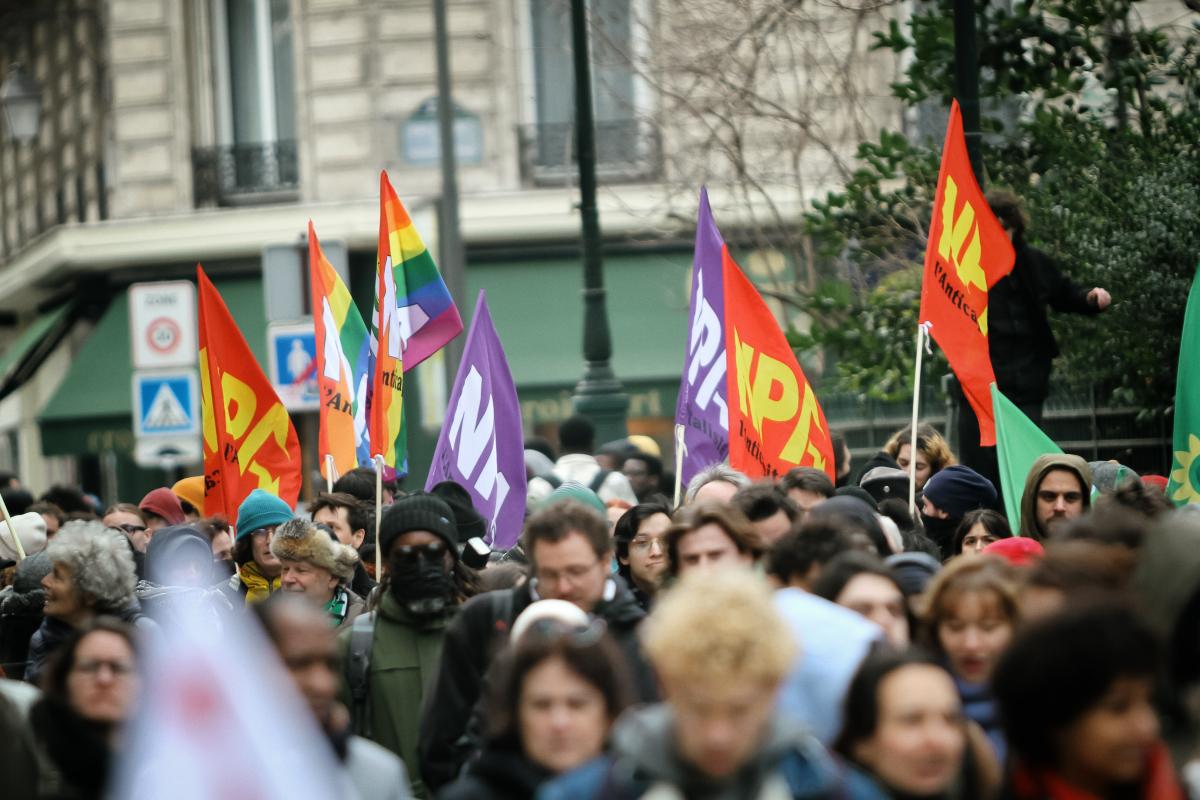 FRANCE - SOCIAL - DEMONSTRATION IN SUPPORT OF THE ISOLATED MINORS OCCUPYING THE GAITE LYRIQUE