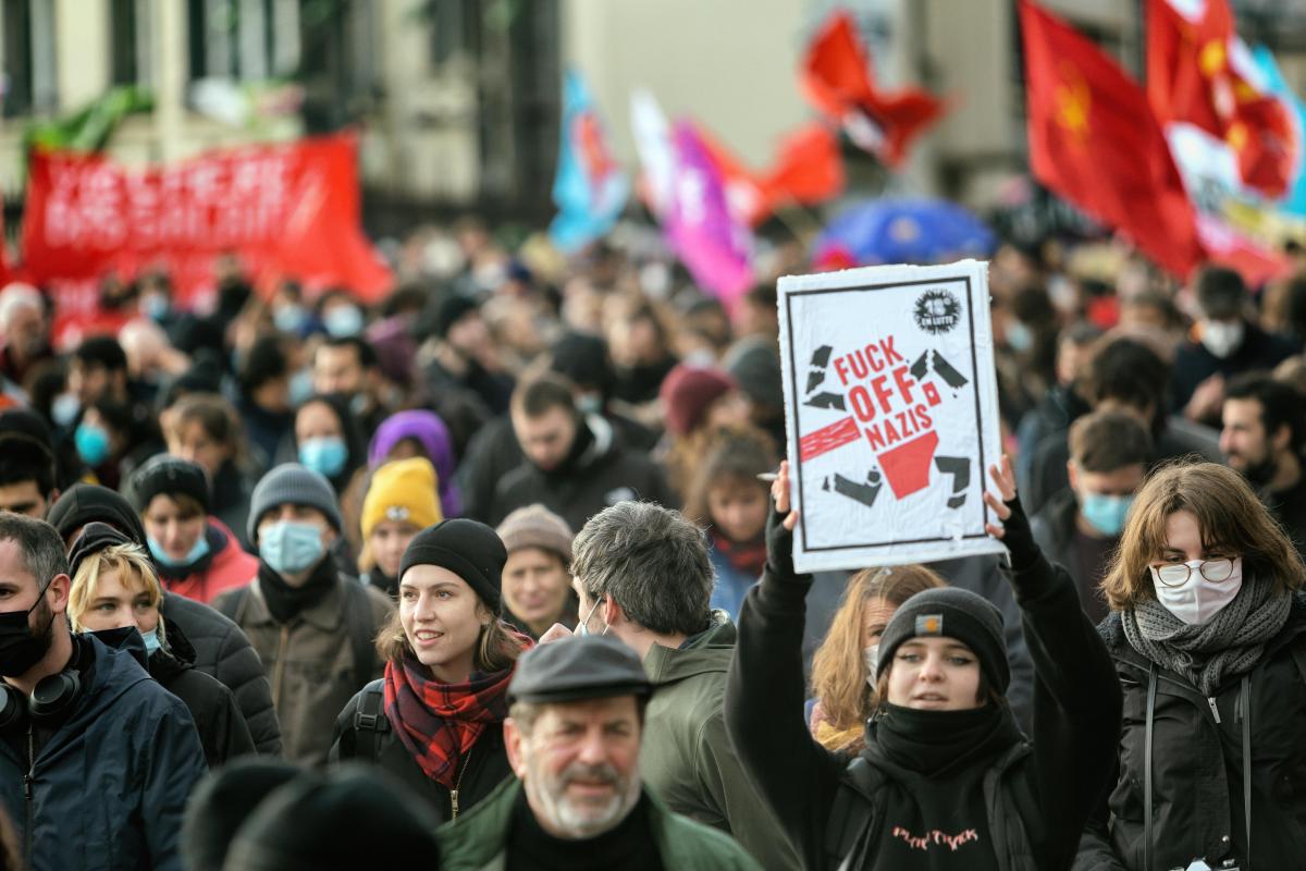 FRANCE - SOCIAL - DEMONSTRATION AGAINST ERIC ZEMMOUR PRESIDENTIAL MEETING IN PARIS