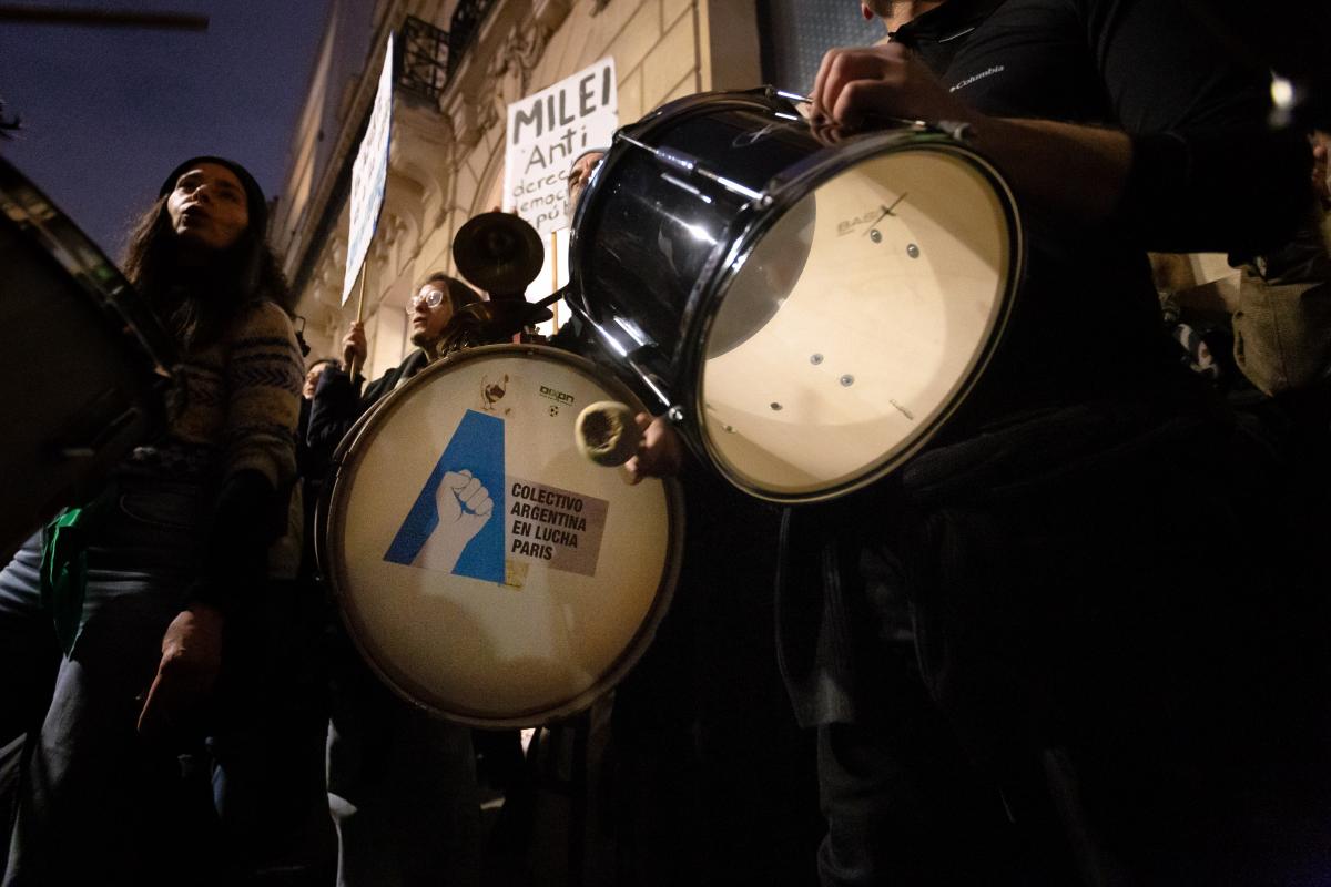 FRANCE - SOCIAL - RALLY IN SUPPORT OF GENERAL STRIKE IN ARGENTINE